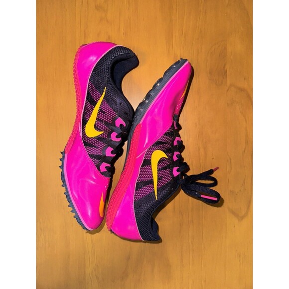 Nike Womens Zoom Rival 7-Spike Track Cleat 615998 Size 10.5 Pink Orange Sports - Picture 4 of 10